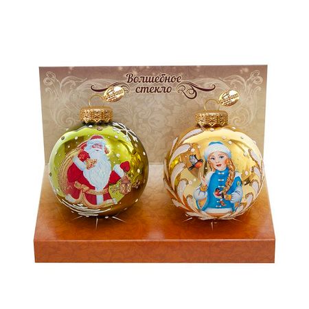 набор подвесок КОЛОМЕЕВ Сказочные гости 80мм 2шт серия ВС стекло мультиколор