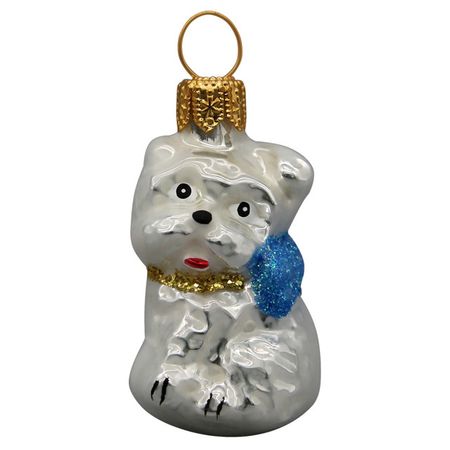 подвеска КОЛОМЕЕВ Собачка 5см мини серия ВС стекло голубой