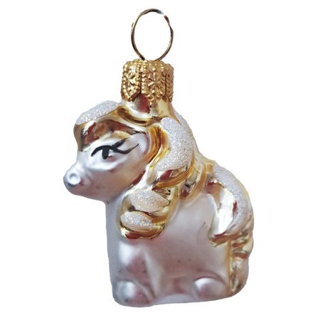 подвеска КОЛОМЕЕВ Пони 5см символ года мини серия ВС стекло золотой