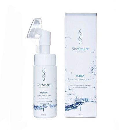 Пенка для умывания SHESMART Мягкая очищающая пенка с фруктовыми энзимами и ниацинамидом