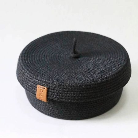 Корзина для хранения OLALA HOME Круглая корзина с крышкой