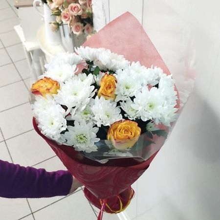 Букет живых цветов ЦВЕТЫ ДЛЯ ВАС Букет Сборный 25х50 см лоток вертикальный 3отд maxi plus для бумаг 240мм сетчатый сборный черн