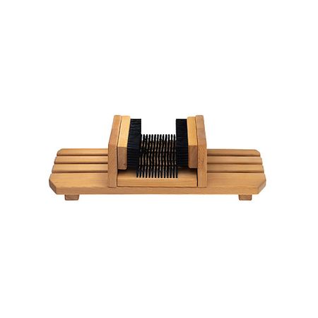 Подставка для обуви LEI Стойка для чистки обуви (дерево), искусственная щетина