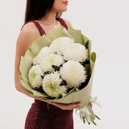 Букет живых цветов БУКЕТНАЯ ЛАВКА Хризантема одноголовая