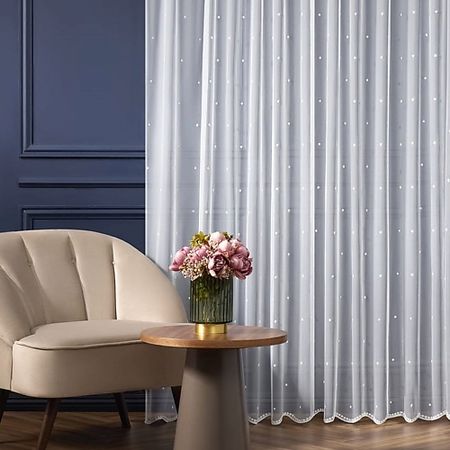 Штора ARYA HOME COLLECTION Тюль  Moza ШхВ 500X250 V1-BEYAZK Белый