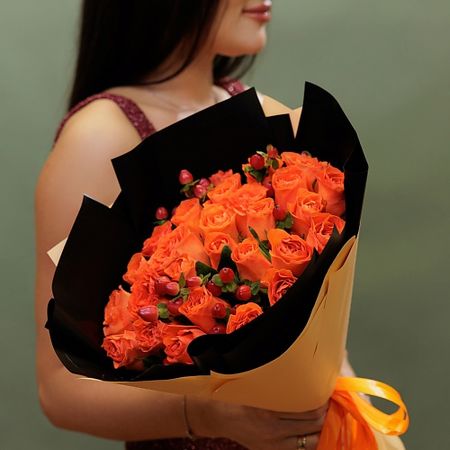 Букет живых цветов БУКЕТНАЯ ЛАВКА Букет из кенийской розы