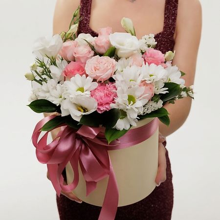 Букет живых цветов БУКЕТНАЯ ЛАВКА Пудро-розовый шарм