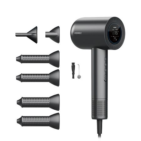 Фен REMEZ Фен-стайлер MODEL S+ с функцией SENSOR с профессиональным концентратором RMB-707BS