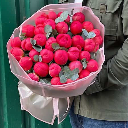Букет живых цветов VELORI FLOWERS Букет коралловых пионов алмазная мозаика букет пионов 40х50 см