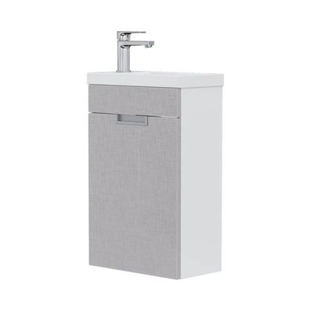 тумба с раковиной подвесная ЭКВИЛ Vario 40см серая екатерина борисовна земляничкина как бабушка по лужам училась прыгать мат ламин выб лак мел бум 200х240