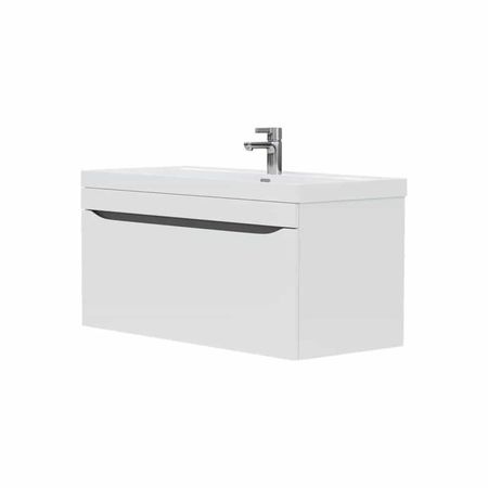 тумба с раковиной подвесная ЭКВИЛ Prime 100см белая