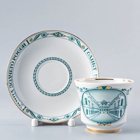 Набор посуды ИМПЕРАТОРСКИЙ ФАРФОРОВЫЙ ЗАВОД Чашка с блюдцем чайная 