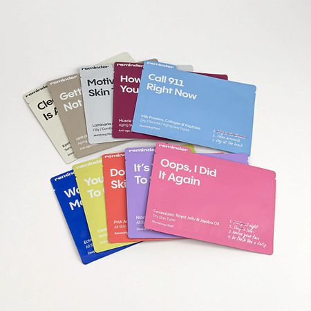 Маска для лица REMINDER Набор из 10 тканевых масок, насыщенных активными компонентами