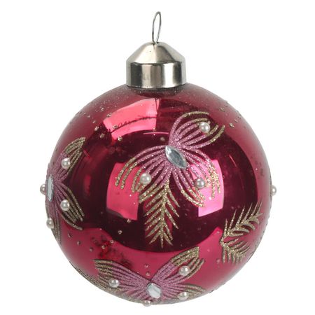 шар MAXIJOY 80мм стекло розовый