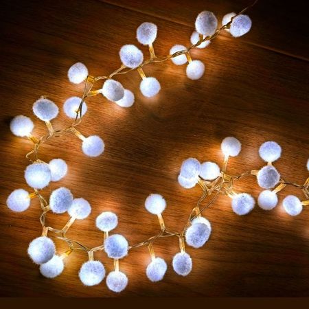 гирлянда MAXIJOY Шарики 3м 50LED теплый белый свет