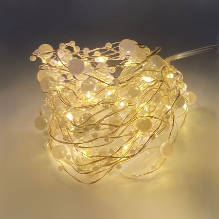 гирлянда MAXIJOY Жемчужины 5м 50LED теплый белый свет