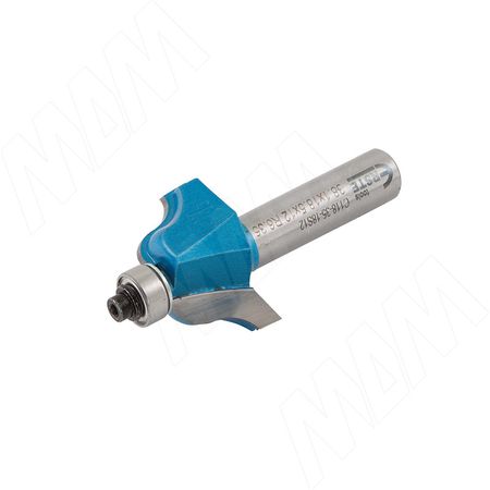 Фреза профильная с нижним подшипником D=35 H=18,5 S=12 Z=2 R1=6,35 подшипник 9,53 (C118-35-18S12)