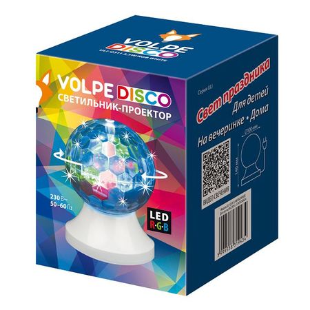 светильник-проектор светодиодный VOLPE Disco 3,5Вт RGB белый