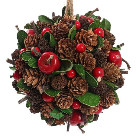 композиция MAXIJOY Еловый шар 14,5см пенопласт, дерево мультиколор