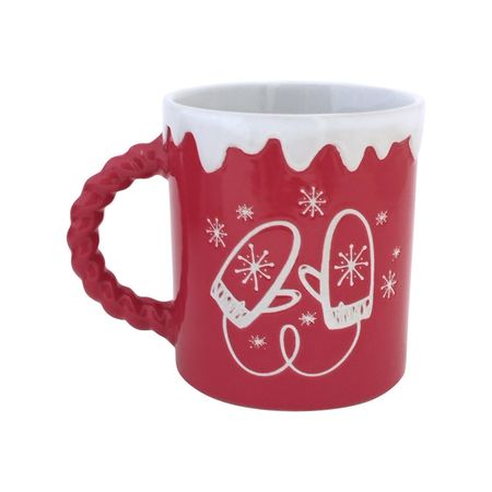 кружка Зимняя 330мл керамика красный