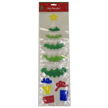 наклейка на окно MAXIJOY Елочка и подарки 15х50см ТПР-резина