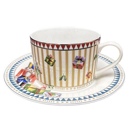 чашка с блюдцем ESPRADO Diente 220мл фарфор золото