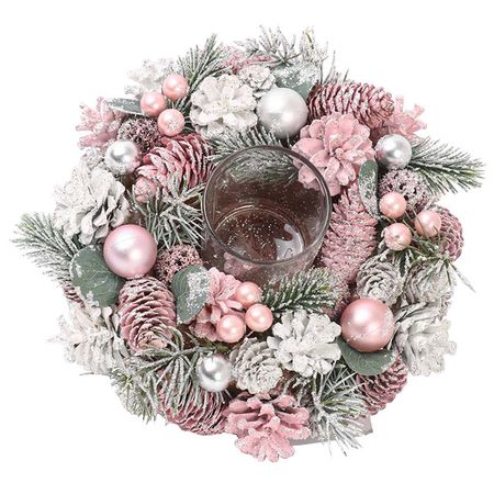 подсвечник MAXIJOY Новогодний 24х8см пенопласт, дерево мультиколор