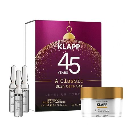 Набор средств для лица KLAPP COSMETICS Рождественский набор A Classic Skin Care Set 45+: крем+ампулы для лица