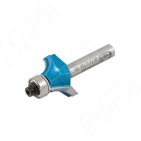 Фреза профильная с нижним подшипником D=28,6 H=12,7 S=8 Z=2 R1=8 подшипник 9,5 (C117-28-12S8)