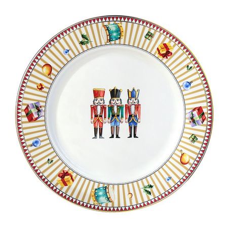 тарелка ESPRADO Diente 26см обеденная фарфор золото