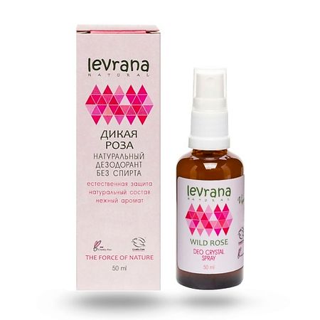 Дезодорант-спрей LEVRANA Дезодорант натуральный Дикая роза Wild Rose Deo Crystal Spray