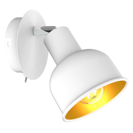 спот RIVOLI Esmeree 1х40Вт E27 поворотный белый золото