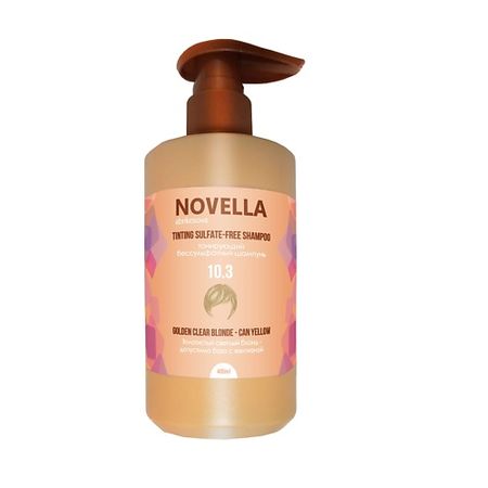 Шампунь оттеночный NOVELLA ABRIKOSOVA Шампунь оттеночный CAN YELLOW Золотистый светлый блонд, бессульфатный
