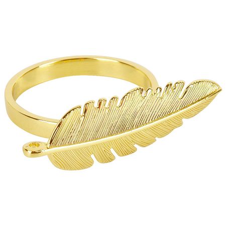 кольцо для салфеток NOUVELLE HOME Перо 5,5х2х4 сталь золото мейв бинчи алое перо