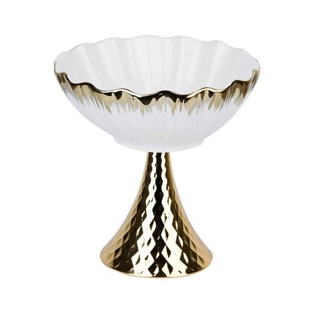 блюдо NOUVELLE HOME Маршмеллоу 19,5см круглое на ножке фарфор