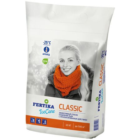 реагент противогололедный FERTIKA IceCare CLASSIC -25°C 10 кг