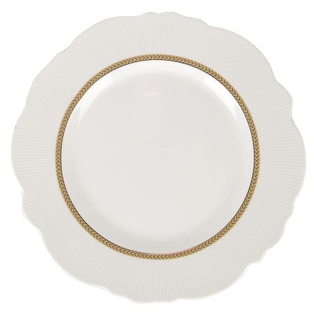 тарелка NOUVELLE HOME White chic 26,5см обеденная фарфор