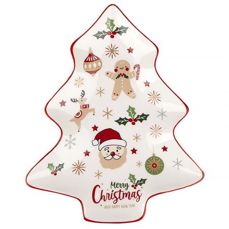 блюдо NOUVELLE HOME Magic of christmas 17,5х21,5см елка фарфор