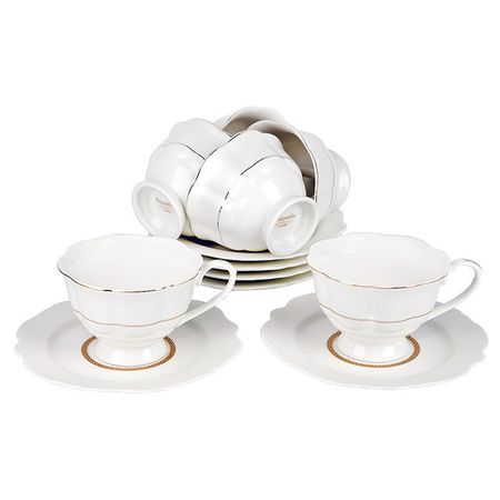 набор чайный NOUVELLE HOME White chic 6/12 190мл фарфор