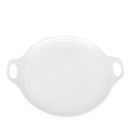 блюдо NOUVELLE HOME Маршмеллоу 23х19,5см овальное фарфор
