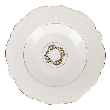 тарелка NOUVELLE HOME White chic 21,5см глубокая фарфор