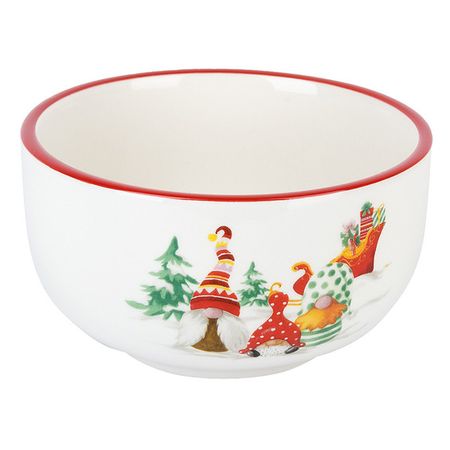 салатник DOLOMITE Рождественские гномы 12,5см 0,5л керамика