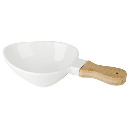 блюдо NOUVELLE HOME Naturel 19,5х33х6,5см 0,8л фарфор, бамбук