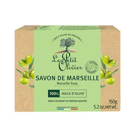 Мыло твердое LE PETIT OLIVIER Мыло для тела твердое марсельское с маслом Оливы Savon De Marseille