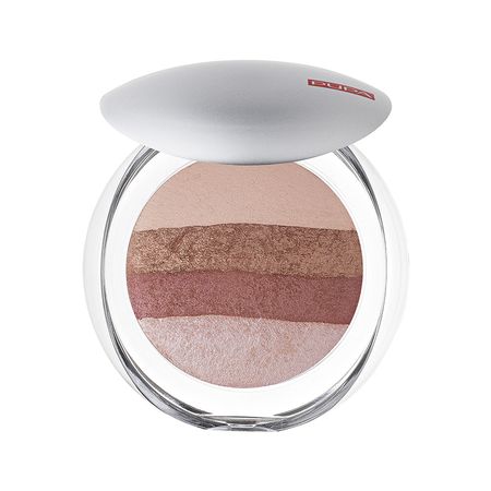 Румяна-пудра для лица PUPA LUMINYS BAKED ALL OVER со светоотражающими частицами тон 01 Stripes rose