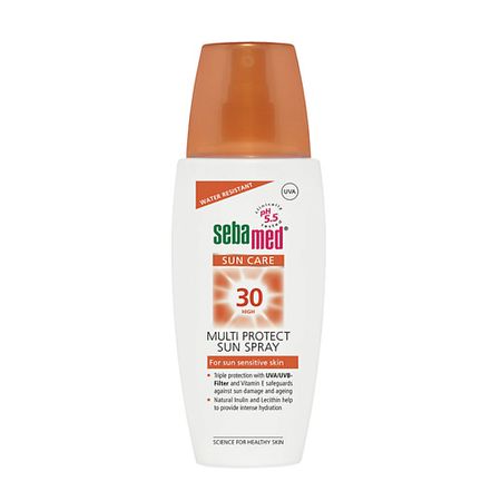 Солнцезащитный спрей для тела SEBAMED Спрей солнцезащитный SPF 30 с витамином Е для чувствительной кожи Multi Protect Sun Spray