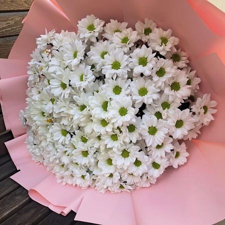 Букет живых цветов FLOWERTVER Большой букет с ромашкообразными хризантемами