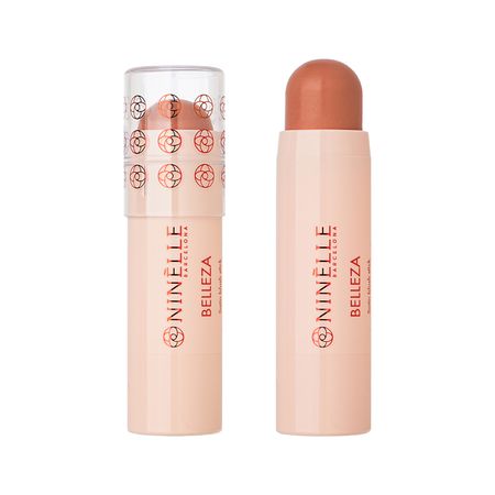 Румяна для лица NINELLE BELLEZA в стике с сатиновой текстурой тон 424 Розовый нюд