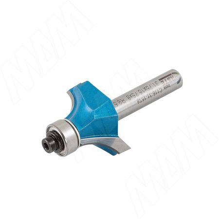 Фреза профильная с нижним подшипником D=31,75 H=15,75 S=8 Z=2 R1=9,53, подшипник 12,7 (C116-31-15S8)