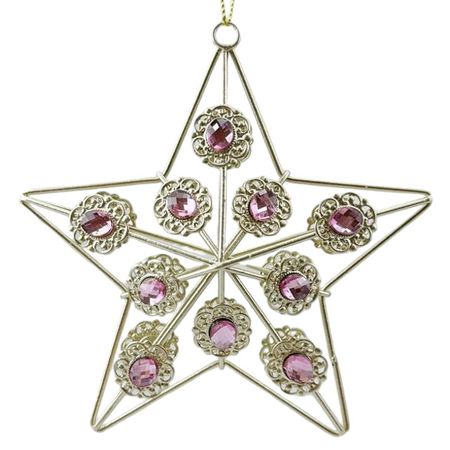 подвеска MAXIJOY Звезда 13см металл золотой, розовый